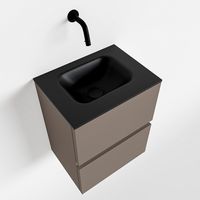 Toiletmeubel Mondiaz Ada | 40 cm | Meubelkleur Smoke | Lex wastafel Urban Midden | Zonder kraangat