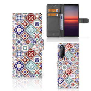 Sony Xperia 5II Bookcase Tiles Color