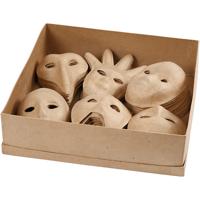 Creativ Company Maskers, h: 12-21 cm, 60 stuk/ 1 doos Creativ Company Maskers, h: 12-21 cm, 60 stuk/ 1 doos
