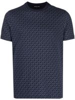 Michael Kors t-shirt à motif monogrammé en jacquard - Bleu