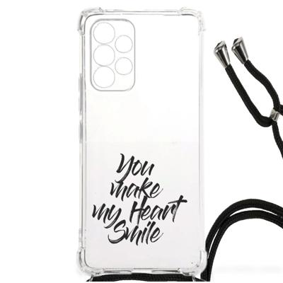 Samsung Galaxy A53 Telefoonhoesje met tekst Heart Smile Samsung Galaxy A53 Telefoonhoesje met tekst Heart Smile