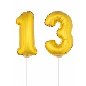 Gouden 13 jaar opblaasbaar ballon 41 cm