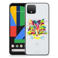 Google Pixel 4 Telefoonhoesje met Naam Cat Color - thumbnail