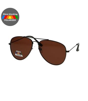 Spectrum polarized zonnebril piloot zwart bruin heren