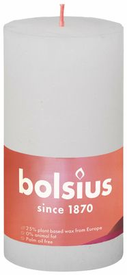 Bolsius shine rustiekkaars 130/68 cloudy white