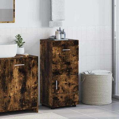 Badkamer Kast Gerookt eiken 37 x 31.5 x 82 cm Bewerkt hout