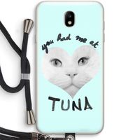 You had me at tuna: Samsung Galaxy J7 (2017) Transparant Hoesje met koord