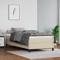 Bedframe kunstleer crmekleurig 80x200 cm