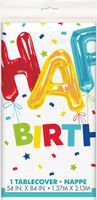 Tafelkleed Happy Birthday Ballon Print