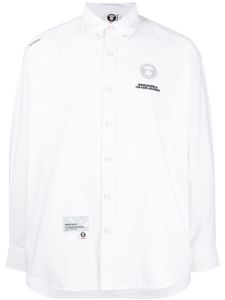 AAPE BY *A BATHING APE® chemise en coton à patch logo - Blanc