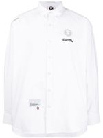 AAPE BY *A BATHING APE® chemise en coton à patch logo - Blanc - thumbnail