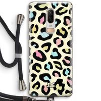 Leopard pattern: OnePlus 6 Transparant Hoesje met koord