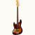 Fender American Professional II Jazz Bass LH 3-Tone Sunburst RW linkshandige elektrische basgitaar met koffer