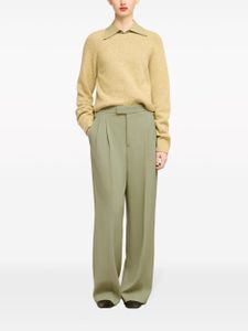 AMI Paris pantalon droit à plis marqués - Vert