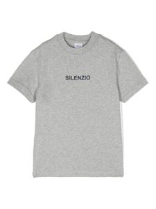 Aspesi Kids t-shirt en coton Silenzio à design chiné - Gris