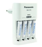 Panasonic oplader + 4 x Panasonic Eneloop AAA batterijen - thumbnail