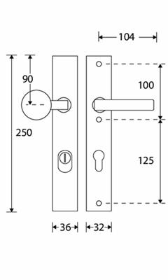 Knopg.RS SKG Kare/Bauhaus smal MGC K72