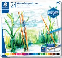 Staedtler aquarel potlood, metalen doos met 24 kleuren