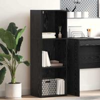 Boekenkast Zwart eiken 40 x 30 x 114 cm Bewerkt hout
