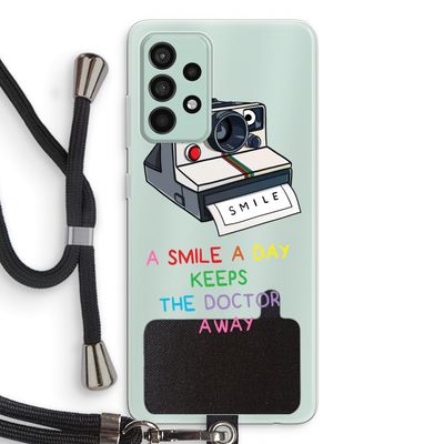 Smile: Samsung Galaxy A52s 5G Transparant Hoesje met koord