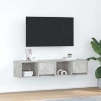Tv-meubels 2 st 60x31x25,5 cm bewerkt hout betongrijs