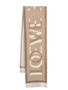 LOEWE écharpe Love en laine mélangée - Tons neutres