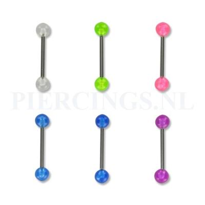 Tongpiercing acryl UV kristal