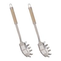 5Five pastalepel Paris - 2x - 32 cm - RVS - aluminium - beige/zilver - keukengerei