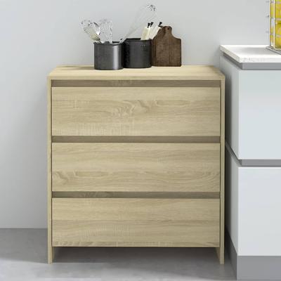 Dressoir 70x41x75 cm bewerkt hout sonoma eikenkleurig