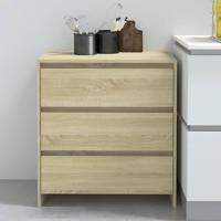 Dressoir 70x41x75 cm bewerkt hout sonoma eikenkleurig
