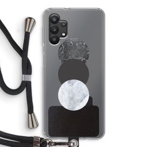 Marmeren cirkels: Samsung Galaxy A32 5G Transparant Hoesje met koord