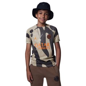 Nike Paris Saint-Germain X Jordan Pre-Match Trainingsshirt 2023-2024 Kids Beige Grijs Oranje