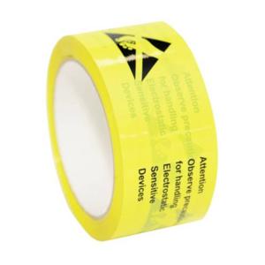 Antistat 054-0002 ESD-tape Geel (l x b) 65 m x 50 mm Zelfklevend 65 m