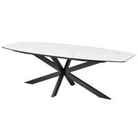 Giga Meubel - Eettafel Deens Ovaal 200cm - Keramisch Wit - Alicia