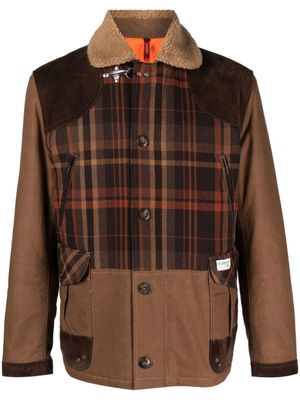 Fay veste à carreaux - Marron