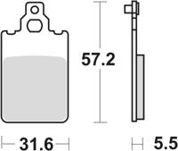 TRW remblokken "mcb 578" brake pad mcb 578 organic standard