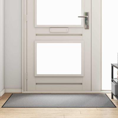 Deurmat Grijs en zwart 90 x 150 cm Polypropyleen en vinyl