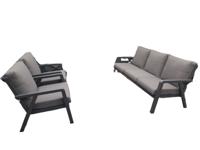 Domenico loungeset 3 delig antraciet zonder tafel - Driesprong collection