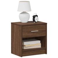 Nachtkastje met lade 39x28x41 cm bruin eikenkleurig