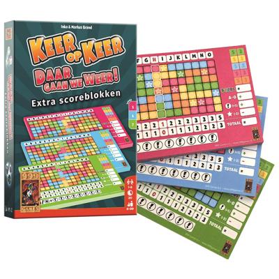 Keer op keer scoreblok Daar gaan we weer