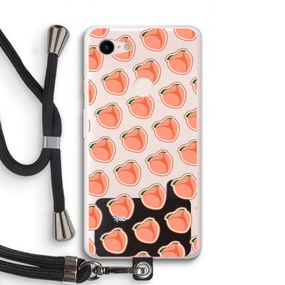 Just peachy: Pixel 3 XL Transparant Hoesje met koord