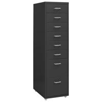 Ladeblok verrijdbaar 28x41x109 cm metaal antracietkleurig