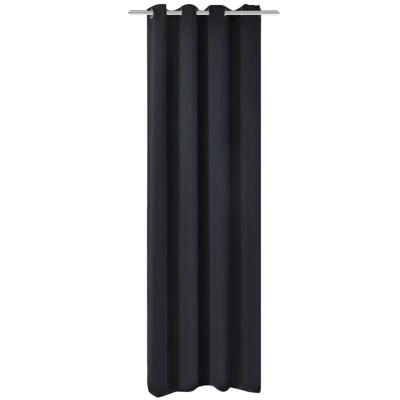 VidaXL Gordijn met metalen ringen verduisterend 270x245 zwart