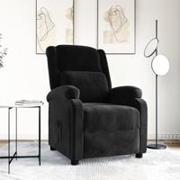 Fauteuil verstelbaar fluweel zwart Fauteuil verstelbaar fluweel zwart
