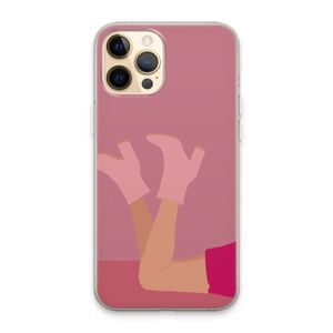 Pink boots: iPhone 13 Pro Max Transparant Hoesje