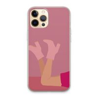 Pink boots: iPhone 13 Pro Max Transparant Hoesje