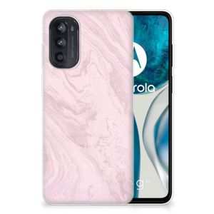 Motorola Moto G52/G82 TPU Siliconen Hoesje Marble Pink - Origineel Cadeau Vriendin