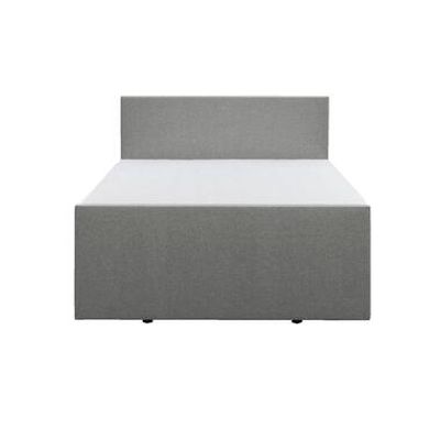 Boxspring met opbergruimte en voetbord Liv egaal - lichtgrijs - 160x200cm - Leen Bakker