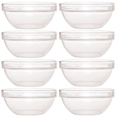 8x Glazen schaaltje/kommetje 14 cm