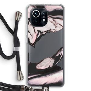 Roze stroom: Xiaomi Mi 11 Transparant Hoesje met koord